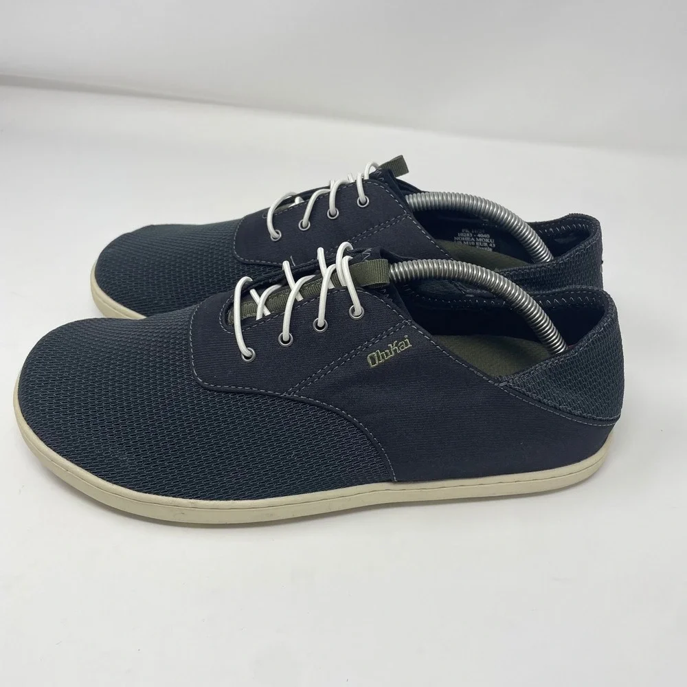 OluKai Nohea Moku Mens Boat Shoes Dark Navy Mesh Sneakers 10283-4040 Size 10